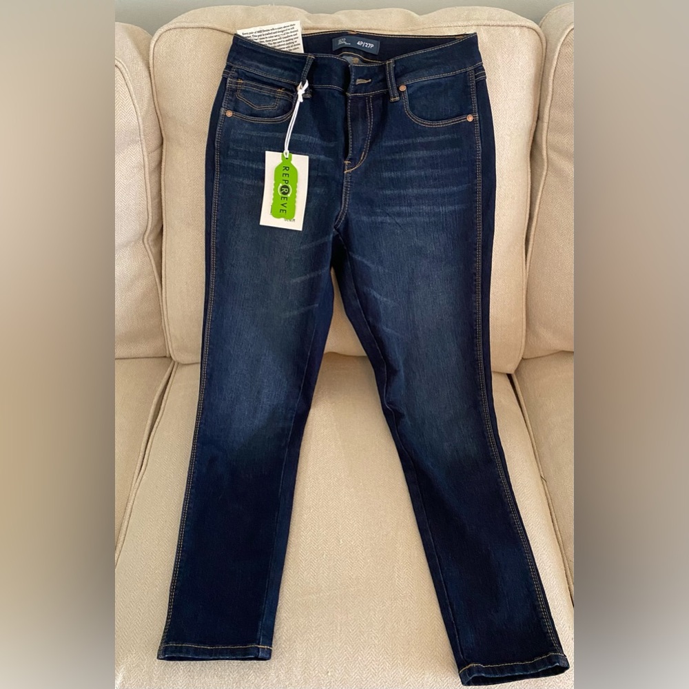 New! 1822 Petite 4/27 Denim Women's Dark Blue High Rise Skinny Jeans